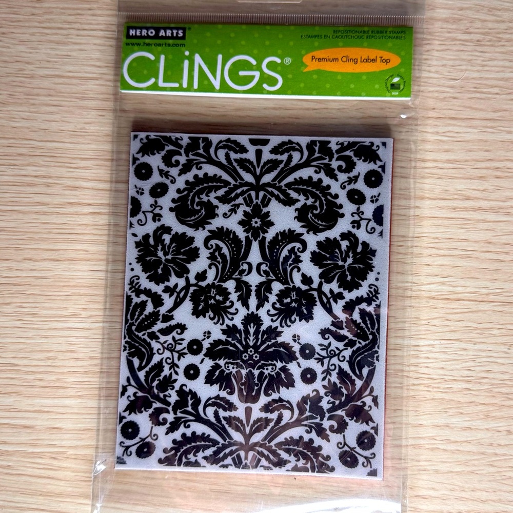 Hero Arts Cling Rubber Stamp Classic Fabric Design Floral